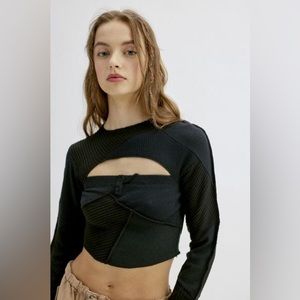 BDG Keke Spliced Top & Shrug Set